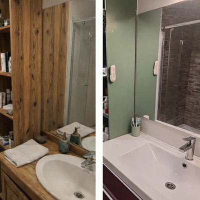 Antes y Despues de una reforma de baño completo en hendaya