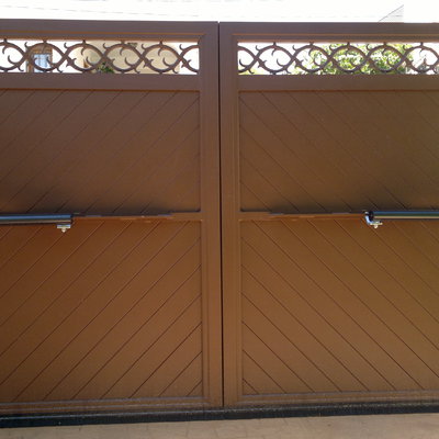 Puerta de aluminio soldado cara interna