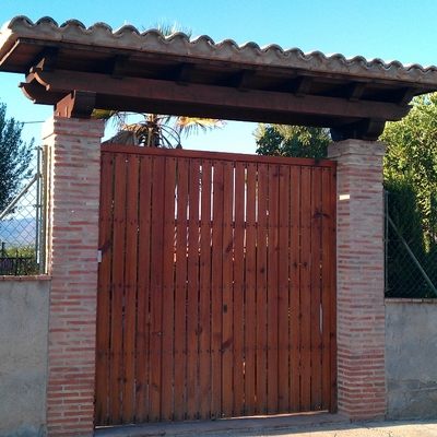 Puerta de entrada y marquesina