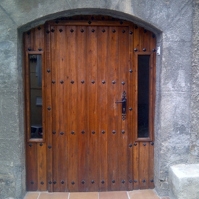 PUERTA ENTARIMADA ENVEJECIDA FIJOS LATERALES