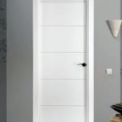 puerta mdl 4-rayas lacada en blanco
