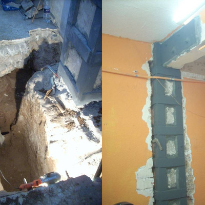 Refuerzo de estructura de edificio