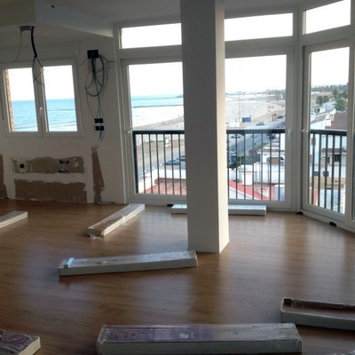 Reforma de piso en la playa