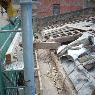 Refuerzo de estructura y sustitución de cubierta