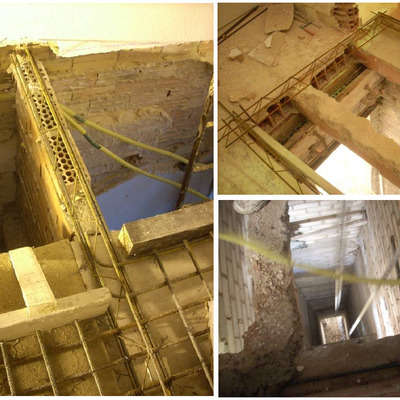 Refuerzo de estructura para instalación de ascensor