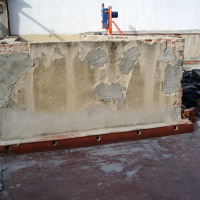 Rehabilitación cubierta, petos y patios.