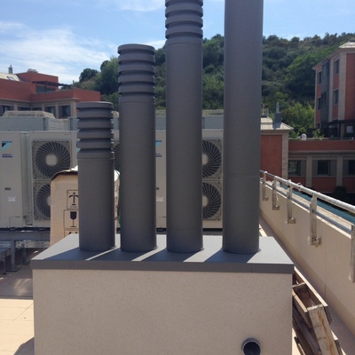 Remate ventilación edificio de viviendas