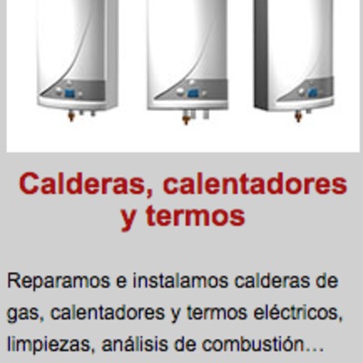 REPARACION DE CALENTADORES, CALDERAS Y TERMOS