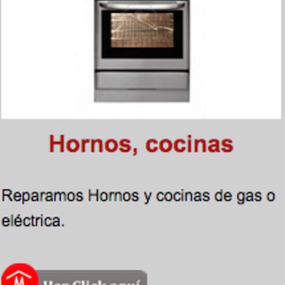 REPARACION DE HORNOS Y COCINAS
