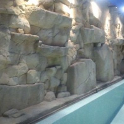Rocas decorativas en piscina