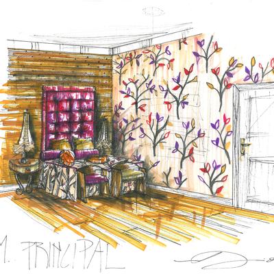 Proyecto de decoración dormitorio principal 