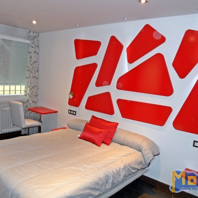 Pintura Plástica mate en colores.