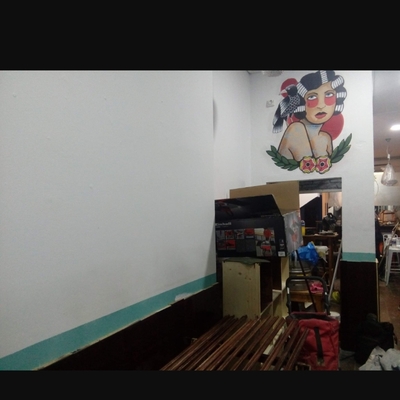 Mural bar de copas old school