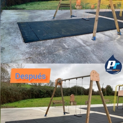 Limpieza pavimento y parque infantil