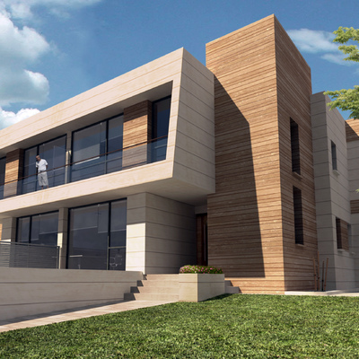 SEIS VIVIENDAS UNIFAMILIARES PAREADAS EN VILLANUEVA DE LA CAÑADA. MADRID.