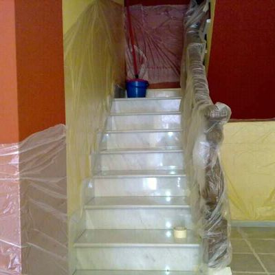 Sistema sin-polvo pulimentado escaleras 