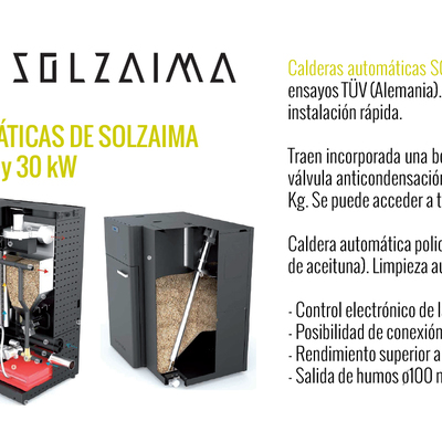 Calderas automáticas de SOLZAIMA