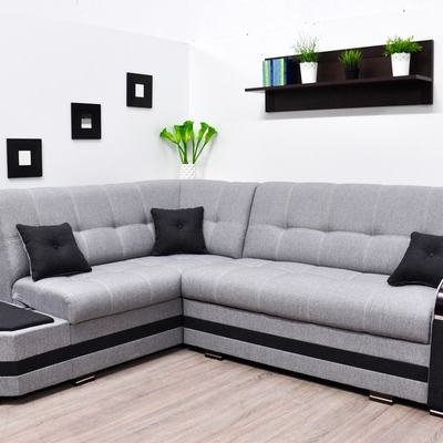 Sofá rinconera cama gris con 2 arcones – Modena