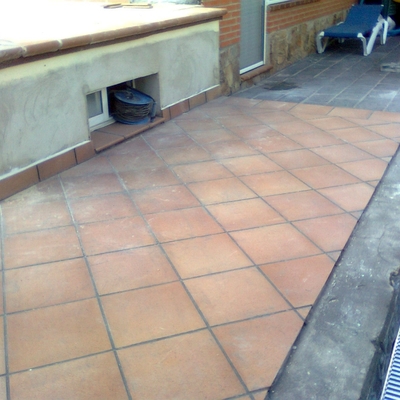 Solado de gres rejuntado