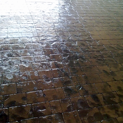 Suelo acabado de hormigón impreso