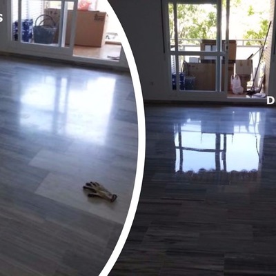 Micropulido y Abrillantado Suelo de Mármol