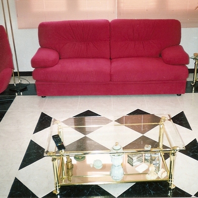 Suelo de Salon con alfombra de baldosa