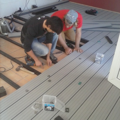 suelo exterior en composite 