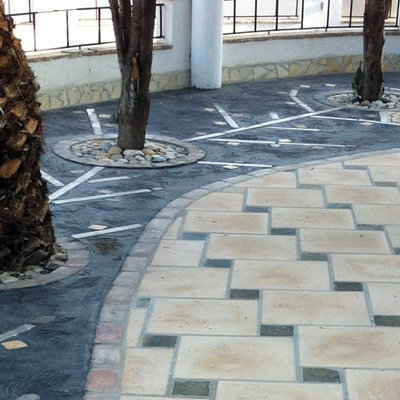 Suelo mixto, pavimento impreso y técnicas propias de enlosado