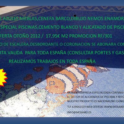 SUPER OFERTAS EN GRESITE PISCINAS MAS ALICATADO PRECIOS 2012