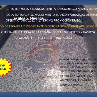 SUPER OFERTAS EN GRESITE PISCINAS MAS ALICATADO PRECIOS 2012