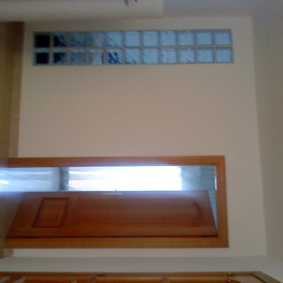 Tabique pladur con puerta y paved