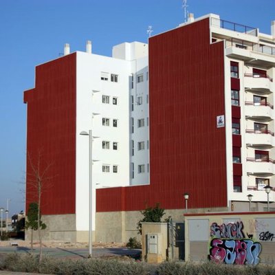 tabiquería pluvial color terracota