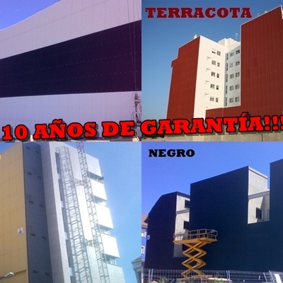 tabiquería pluvial, gama de colores