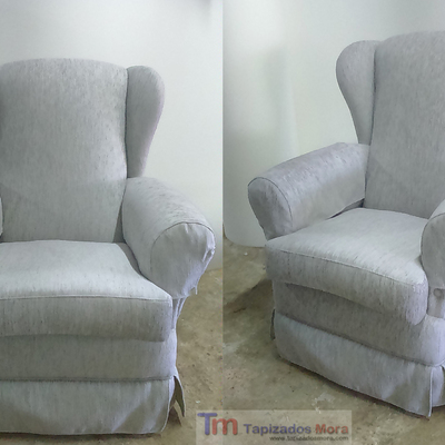 Retapizado y refuerzo de butacas orejeras