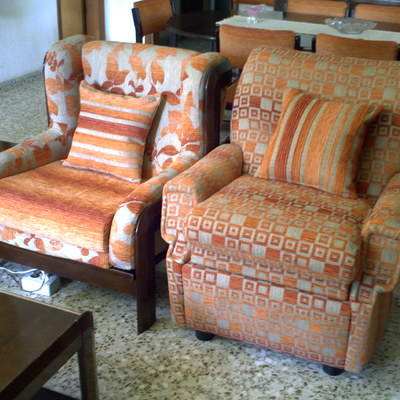 Tapizado de dos butacas