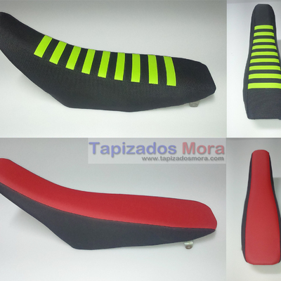 tapizado , reconstrucción y refuerzo  de asientos moto en tejidos antideslizantes 