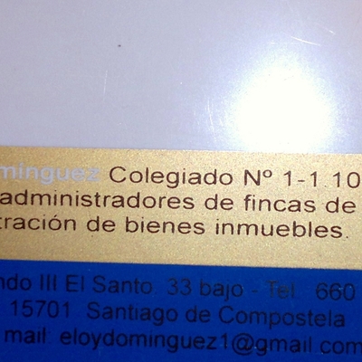 tarjeta administrador de fincas