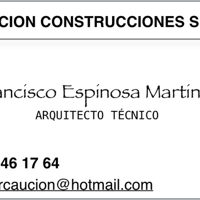 Tarjeta presentación Arquitecto Técnico