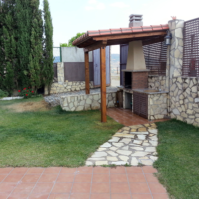 Techo madera para barbacoa