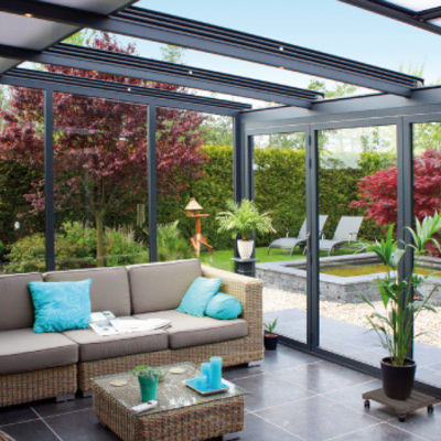 Techo móvil recogido