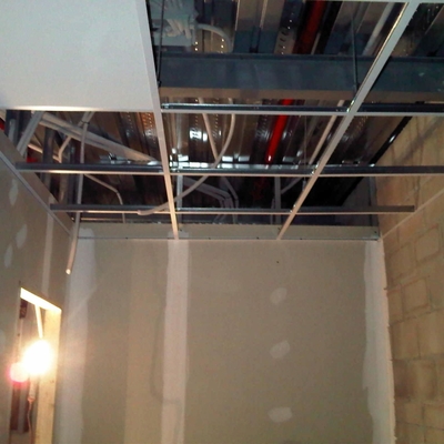 techo registable con tabique de pladur