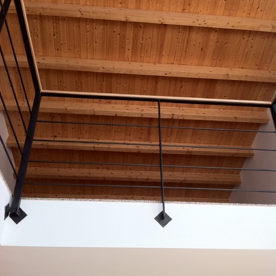 Techos de madera en casa nueva.