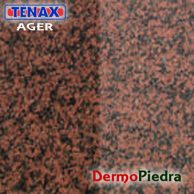 Tenax AGER DermoPiedra en granito rojo acabado rústico