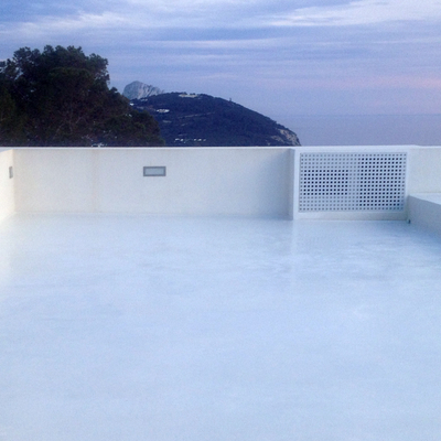 Terraza cemento pulido en Ibiza