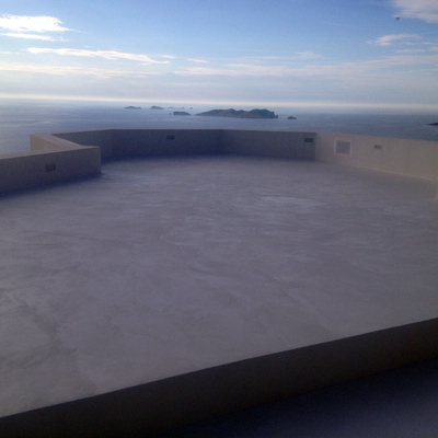 Terraza cemento pulido