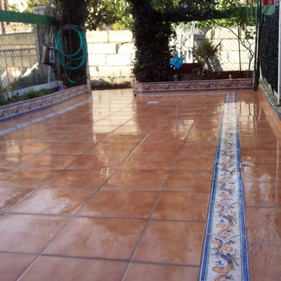 Terraza de baldosa