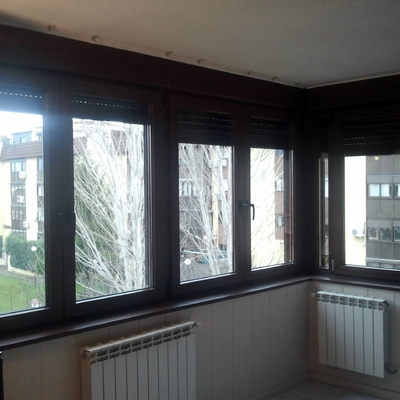 terraza pvc.color roble oscuro