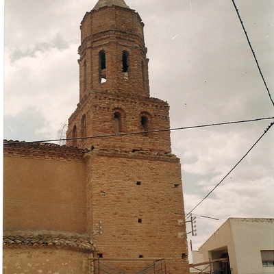 Torre de la iglesia antes de restaurar