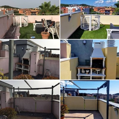 Trabajo de mejoras en terraza