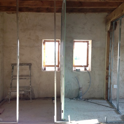 Trabajos de pladur en casa rural